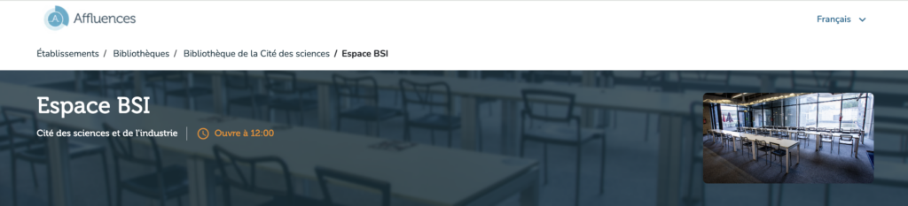 Bibliothèque de la cité des sciences sur Affluences