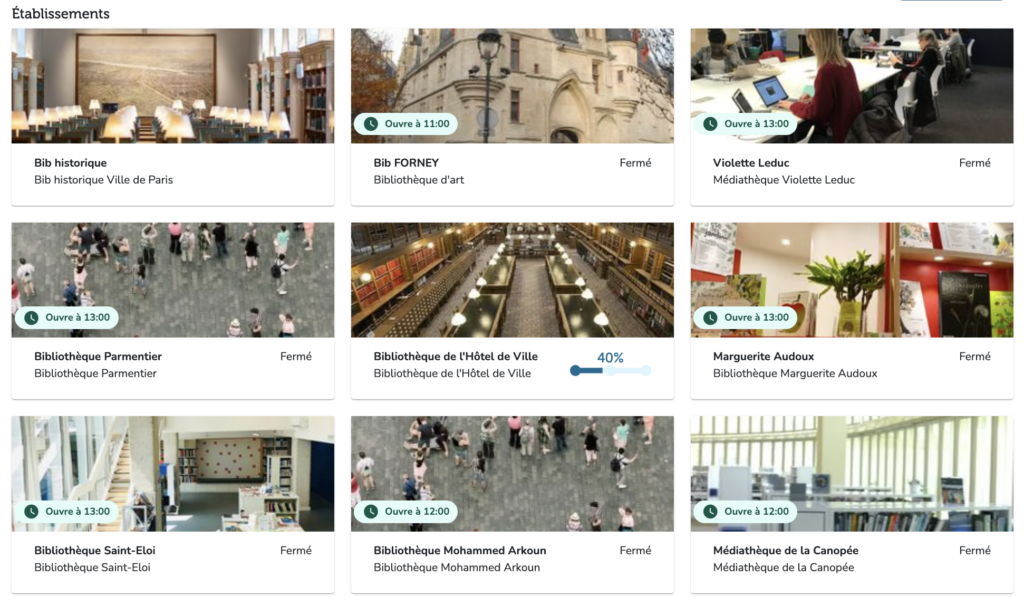Bibliothèques de la ville de Paris sur Affluences